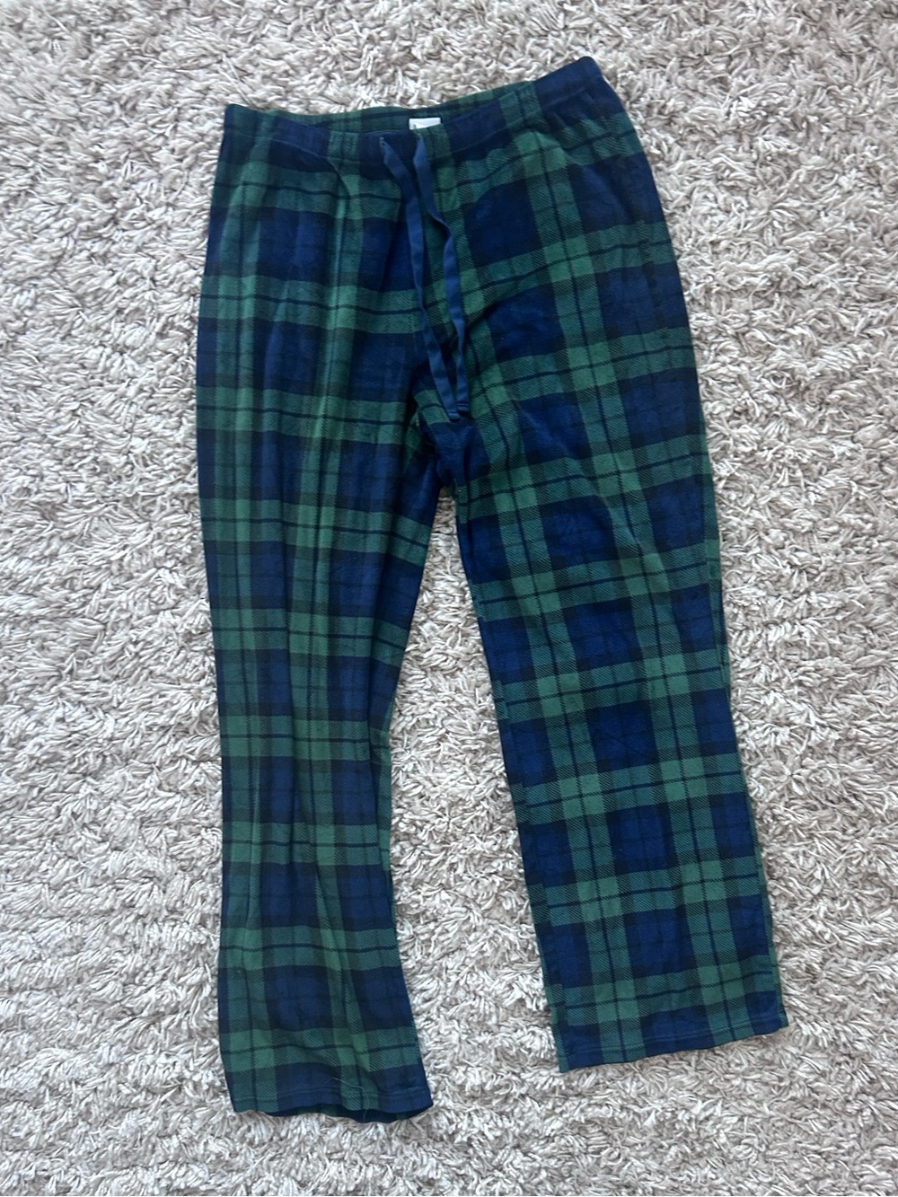 stars above Green and Navy Plaid Lounge Pants